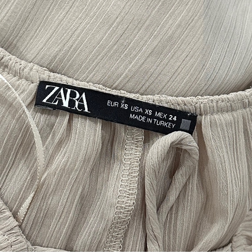 Zara Cream Ruffle Blouse - Picture 5 of 5
